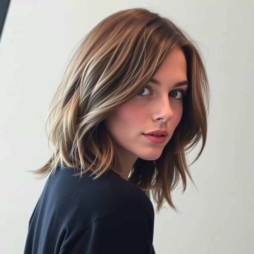 Medium-Length Hair with Face-Framing Layers