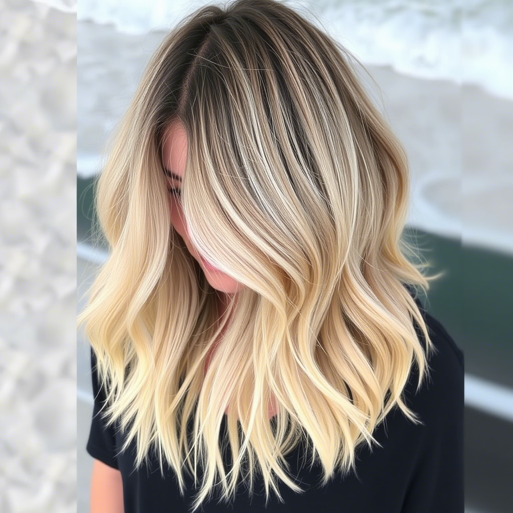 Wavy Shoulder-Length Hair